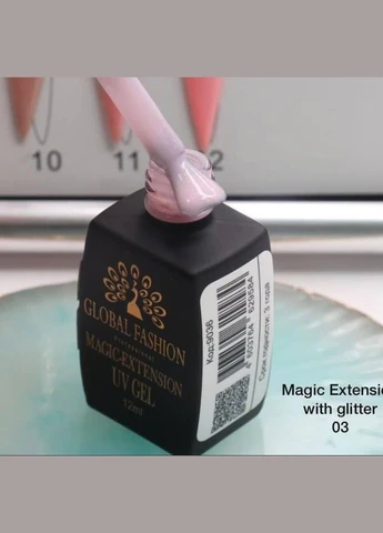 Гель Fashion Glitter Magic-Extension №03, 12 мл Global (377002109)