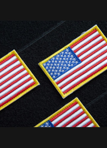 Набір шевронів 2 шт на липучці Прапор США 5х8 см вишитий патч нашивка нашивка шеврон Америки IDEIA (275870188)