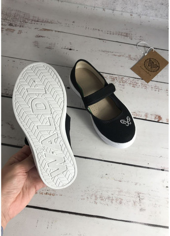 Черные тапочки детские текстильные для девочки черный (148) Waldi с камнями, с вышивкой