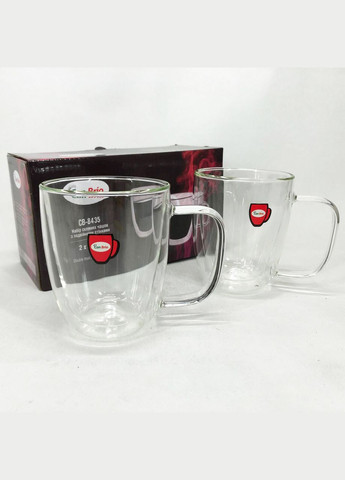 Чашка с двойными стенками для кофе СВ-8435-2, 2шт, 350мл, Набор чашек с EA-542 двойными стенками Con Brio (352769501)