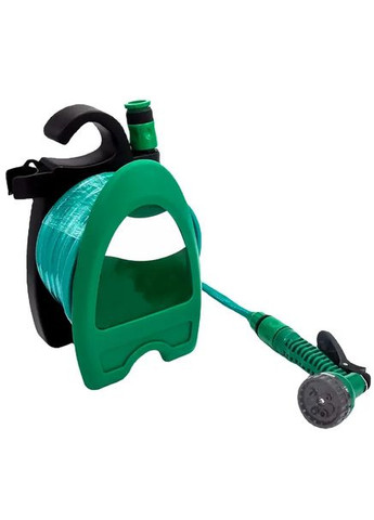 Набір поливальний шланг BlueBird 15м на котушці пістолет з розпилювачем 7-ми режимний Domotec (363832342)