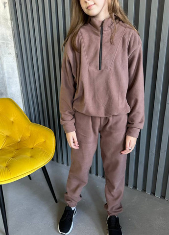 Коричневий демісезонний круті термо костюми для самих маленьких та стильних брючний Tik-Tak