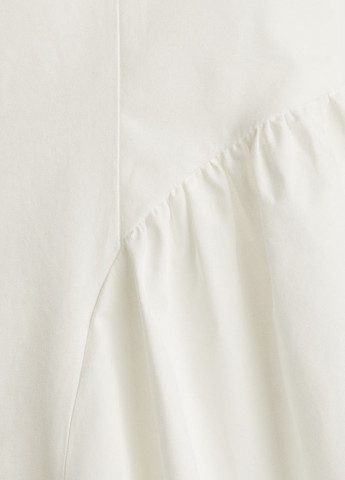 Белое платье H&M однотонное