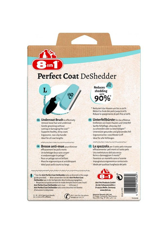 Дешеддер Perfect Coat DeShedder Dog L 10см 8in1 (292395640)