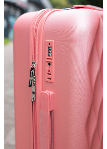 Валіза пластикова великий L, колір рожевий Wings 190 (361048010)
