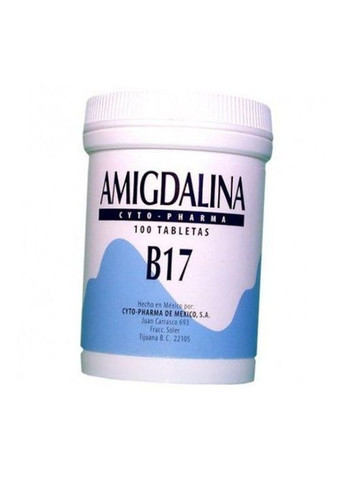 Витамин В17, Амигдалин, Vitamin B17 100, 100таб (36376002) Cyto Pharma (293257005)