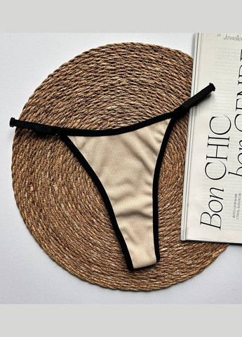 Трусики стринги хлопковые рубчик, комплект 3 штуки Exclusive (315333905)