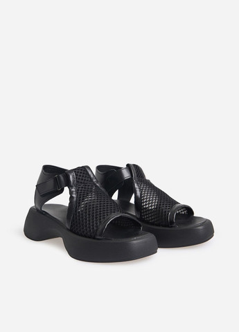 Черные босоножки ISSA PLUS на липучке