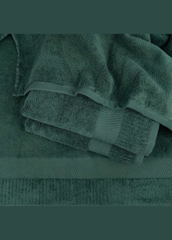 GM Textile набір махрових рушників зеро твіст бордюр 3шт 50x90см, 50x90см, 70x140см 550г/м2 (зелений) зелений виробництво -