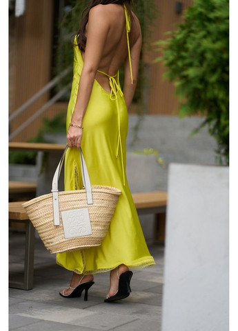 Жовтий сукня жіноча на літо максі safari жовта з відкритою спиною Handy Wear однотонна