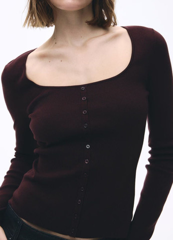 Бордовый демисезонный кардиган H&M