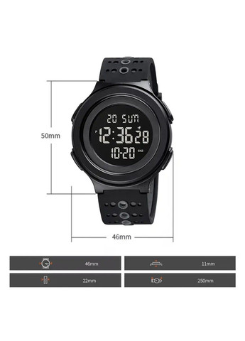 Мужские наручные часы 1733 (Черные с черным) Skmei (314483452)