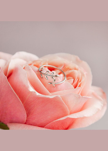 Каблучка срібна тематична Гілочка незамкнене без камінців No Brand (354710641)