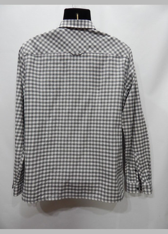 Серая классическая рубашка в клетку No Brand