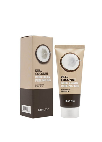 Пилинг-гель для лица с экстактом кокоса Real Coconut Deep Clear Peeling Gel 100 ml FarmStay (366973156)