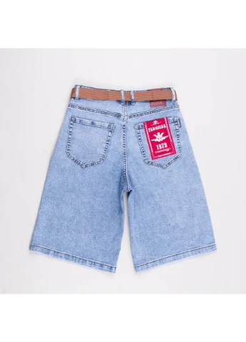 Шорти чоловічі джинсові Baggy світло-сині з ременем (Y7116) Fangsida (398287047)