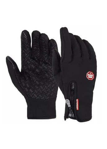 Тактичні військові рукавички чорні L, сенсорні зимові, теплі універсальні рукавиці для активного використання No Brand (362961359)