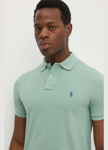Зеленая футболка-поло Ralph Lauren Polo 710536856