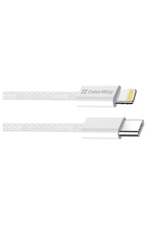 Дата кабель (CW-CBPDCL068-GR) Colorway USB-C to Lightning 2.0m PD 27W braided gray (401152338)