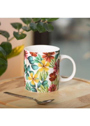 Кружка керамічна з малюнком 400 (мл) для чая та кави Liling Rongxiang Ceramic (386627624)