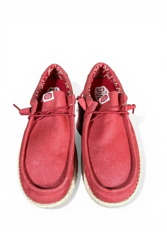 Красные мокасины wally stretch canvas (40700-6vf),, размер 45 (us m12), 30 см Hey Dude