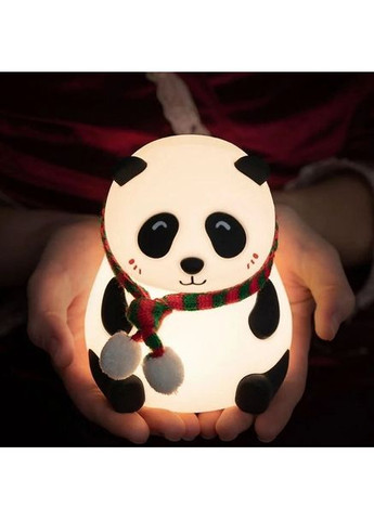 Дитячий настільний нічник-світильник на акумуляторі Панда, м'який силіконовий світильник No Brand (362452922)