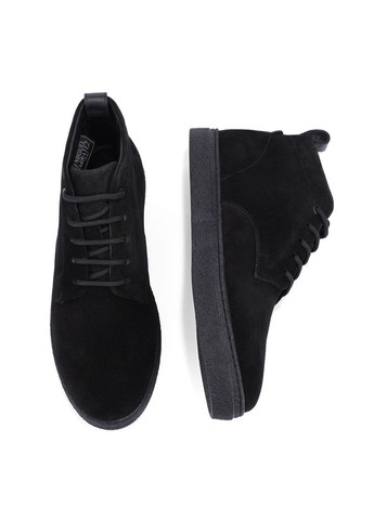 Черные зимние мужские ботинки 2355dh-96-187 черный замша Miguel Miratez