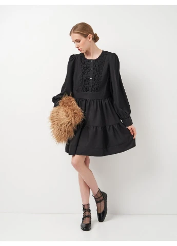 Черное кэжуал платье Boohoo однотонное