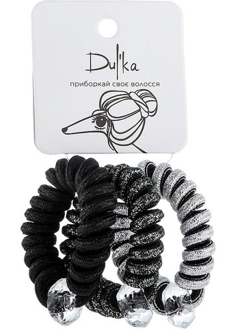 Набір гумок для волосся UH717787 Сірий 3 см 2 шт(UH717787) Dulka (285718464)