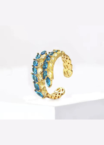 Браслет + кольцо желто-голубые колоски China (358234290)