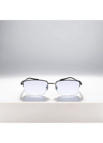 Мужские очки для компьютера прямоугольные в металлической оправе хромовые 2.8163.С2 No Brand (304293478)