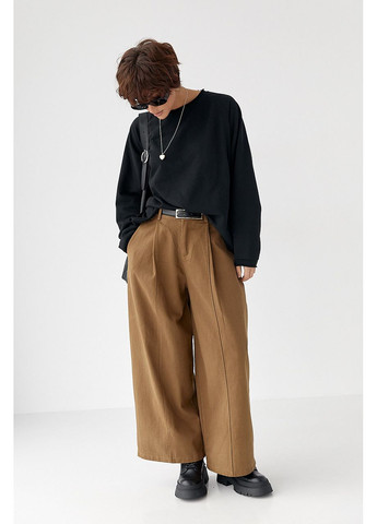 Жіночий лонгслів вільного крою з рукавами-реглан Lurex (371334057)