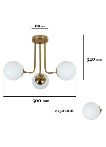 Люстра 7529908-3 BRZ+WH (LVS4771) Levistella (323003283)