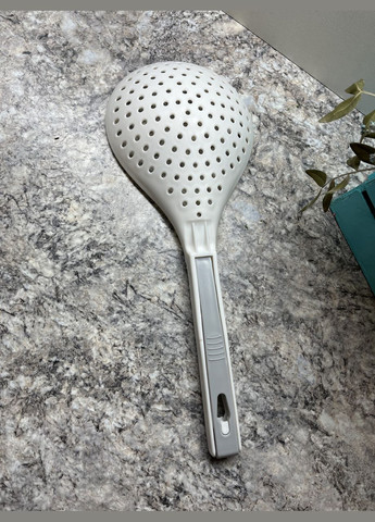 Друшляк-ложка з зажимом білий No Brand (348112181)