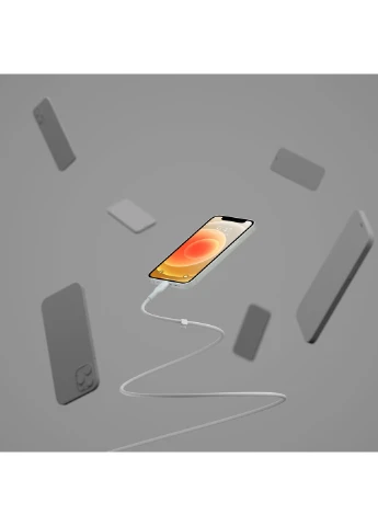 Кабель USB-A > Lightning для зарядки/синхронизации 1м, силиконовый с клипсой, белый Belkin (387191300)