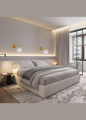 Сучасне бронзове бра з прозорою кулею 15см (56-WPR150F-1 BRZ+CL) No Brand (370072155)