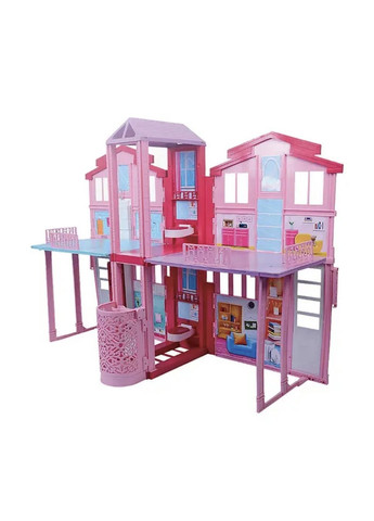 Домик для куклы двухэтажный 93*39*72 с лифтом и мебелью No Brand (370030822)