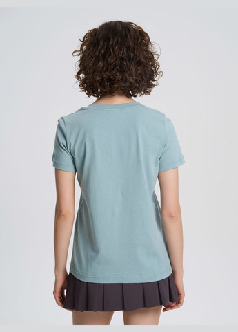 Футболка жіноча з v-образним вирізом блакитна ТМ РОЗА Роза - (322569894)