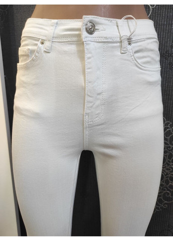 Джинси жіночі стрейч висока посадка американки 27 білі No Brand - (363053851)