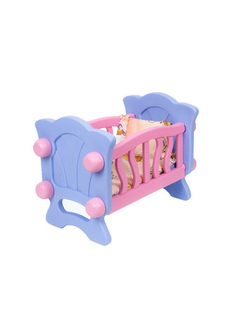 Дитяча іграшкова Колиска для ляльок до 30 см з набором постілі Рожева (42540443127) ТехноК (371191436)