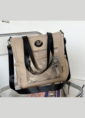 Сумка школьная шопер с Мишкой бежевая мостика в корейском стиле Y2K Korni No Brand (322337174)