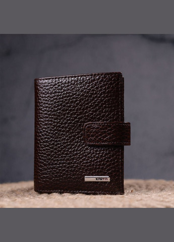 Маленький гаманець чоловічий Шкіряний 21389 Коричневий Karya (306882132)