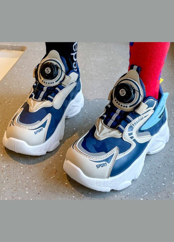 Цветные всесезонные стильные кроссовки с boa темно-синие No Brand