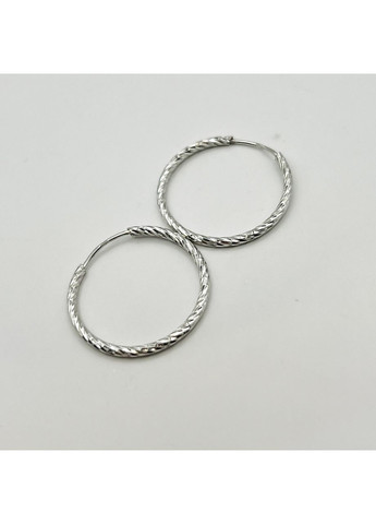 Сережки-кільця срібні d=23 mm 1,5 г No Brand (369737321)