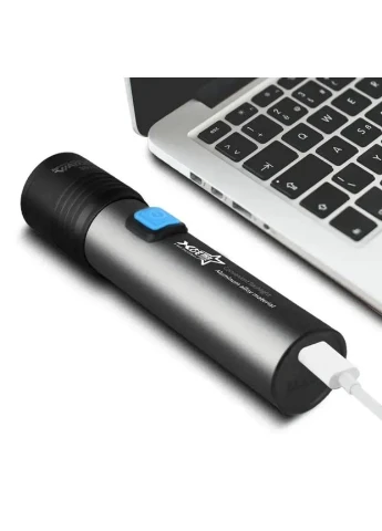 Ліхтарик ручний портативний RIAS K31 акумуляторний USB Grey (3_02949) No Brand (395875945)