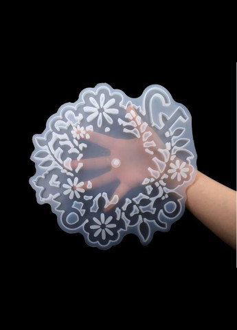 Форма молд для створення годинника з епоксидної смоли Квіти 32 см No Brand 2095 (329882441)