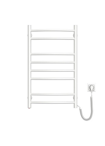 Полотенцесушитель электрический Камелия, 800х480х105мм, кнопка, сталь, белый, правое подключение Navin (360398078)