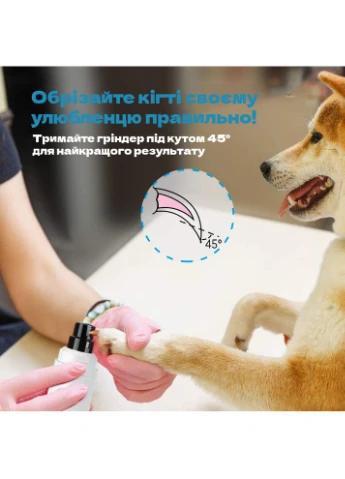 Гриндер для ухода за когтями собак и кошек NG10, электрическая когтеточка, iPets (378012843)