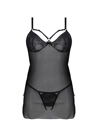 Пеньюар DROSERA CHEMISE black S/M - ECO Passion (303901999)