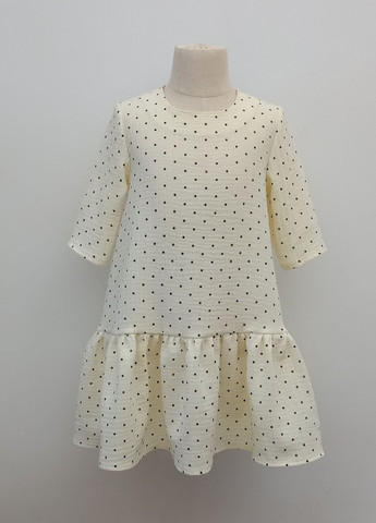 Молочное платье ванильного цвета с бантом GEX (290707424)
